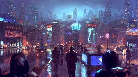 A city in 20XX (x-post /r/raining) : Cyberpunk