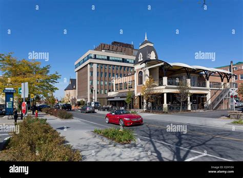 Canada Quebec province Centre du Quebec region Drummondville Lindsay Street old station Bistro ...