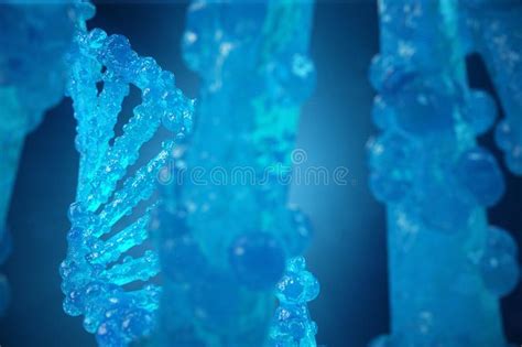 Illustration 3d Des DNA-Molekülmodells Vom Wasser Stockfoto - Bild von molekül, hintergründe ...