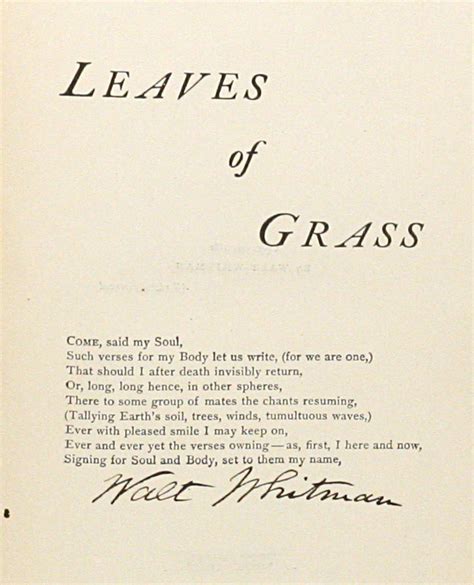 Walt Whitman Poems Leaves Of Grass