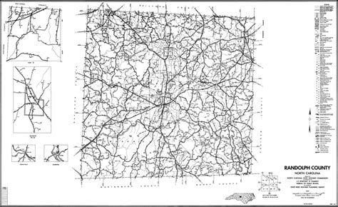 1962 Road Map of Randolph County, North Carolina