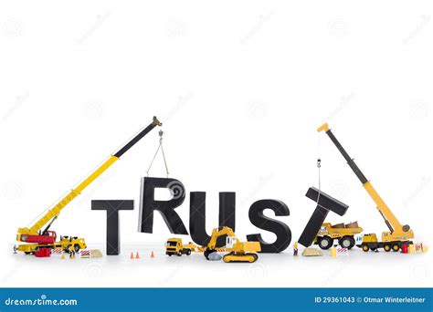 Build Up Trust: Machines Building Trust-word. Stock Image - Image of ...