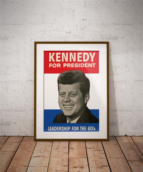 1960 Campaign Poster John F. Kennedy 11x17in - Etsy