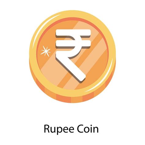 Trendy Rupee Coin 20808016 Vector Art at Vecteezy