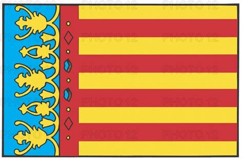 Flag of the province of Valencia - Photo12