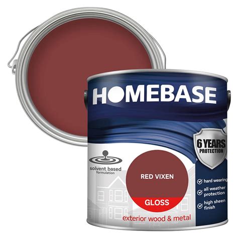 Homebase Exterior Gloss Paint - Red Vixen 2.5L | Homebase