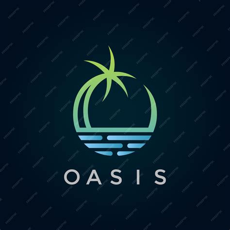 Premium Vector | Modern Oasis Flat Logo illustration design