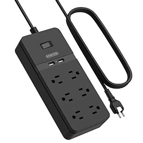 GetUSCart- Flat Plug Power Strip with USB NTONPOWER Multi Outlet ...