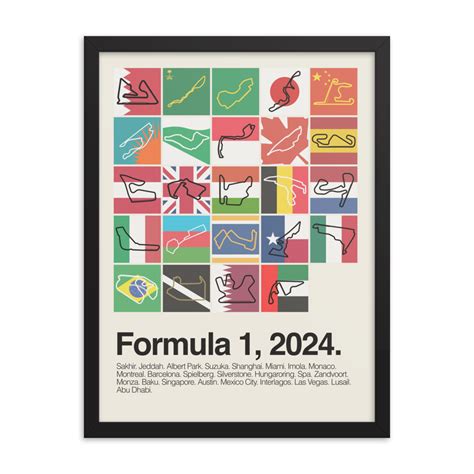 2024 Formula 1 Season Print – Modern Racing Prints