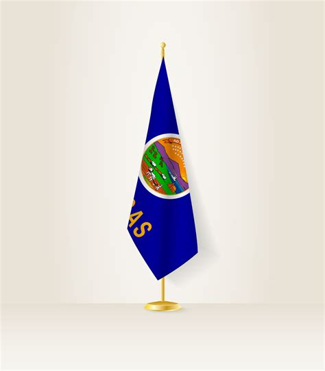 Kansas flag on a flag stand. 27288333 Vector Art at Vecteezy