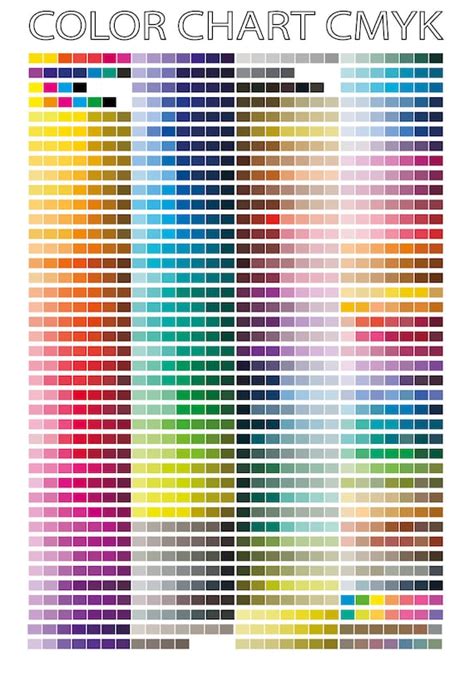 1137 CMYK Color Table for Sublimation or White Toner Printers - Etsy