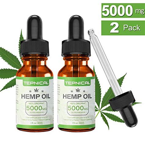 Hemp Oil with 5000mg of Organic Hemp Extract for Pain, Anxiety & Stress ...