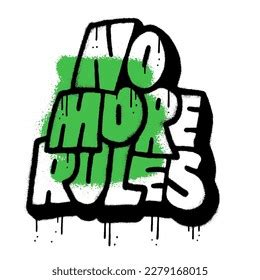 No More Rules Urban Graffiti Street Stock Vector (Royalty Free) 2279168015 | Shutterstock