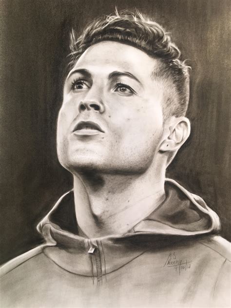 This Cristiano Ronaldo Drawing I made with charcoal :) : r/drawing