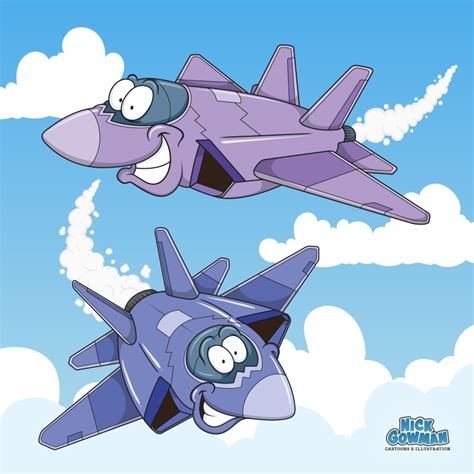 Cartoon Jet Planes | Custom jet plan mascot characters