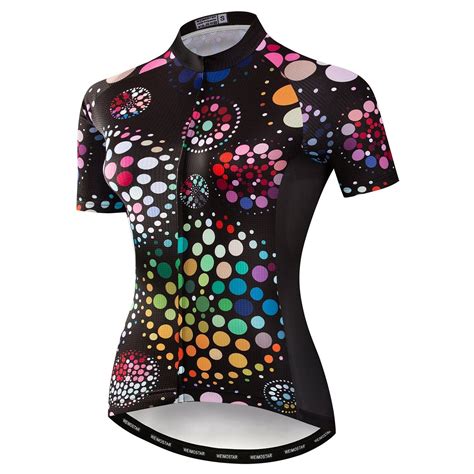 Women Cycling Short Sleeve Jersey Bike Bicycle Clothing Flowers Jacket ...