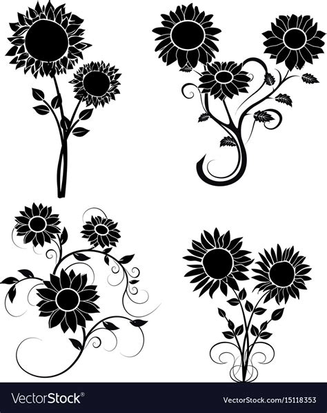 sunflower silhouette clipart 10 free Cliparts | Download images on ...