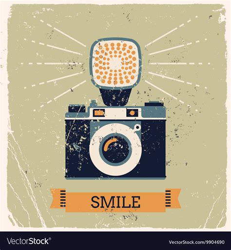 Vintage camera poster Royalty Free Vector Image