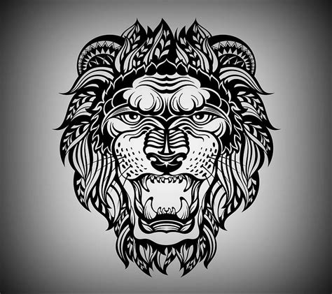 Abstract Lion Drawing