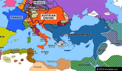 Greek War of Independence | Historical Atlas of Europe (22 April 1821) | Omniatlas