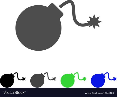 Bomb flat icon Royalty Free Vector Image - VectorStock