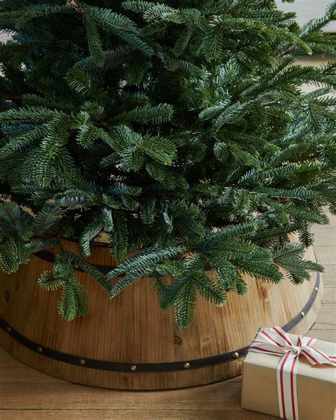 Wooden Barrel Christmas Tree Collars | Balsam Hill