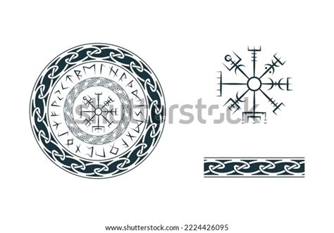 Viking Symbols Isolated Set Hand Drawn Stock Vector (Royalty Free ...