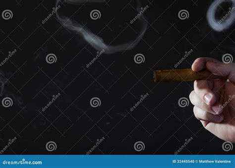 Cigar and smoke rings stock photo. Image of horizontal - 32445540