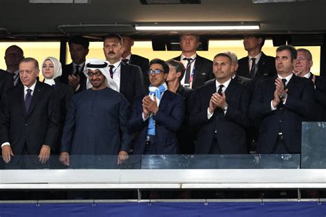 Man City owner Sheikh Mansour pictured at first game in 13 years ...