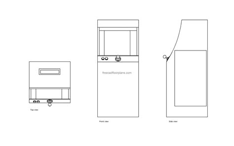 Pac Man Arcade Machine - Free CAD Drawings