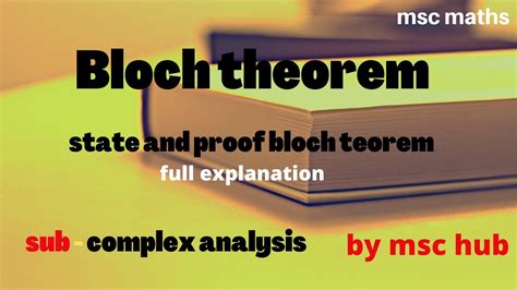 bloch theorem /bloch theorem proof in hindi | State Proof and Explaination of bloch theorem ...