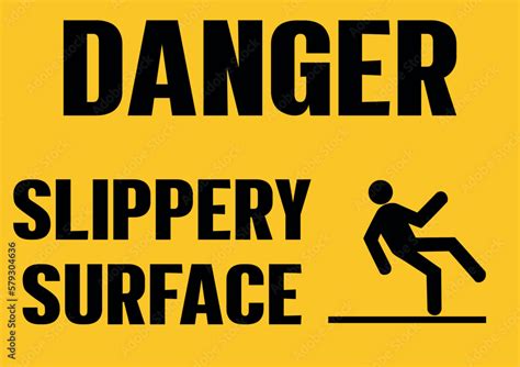 Safety Sign Danger Slippery Surface Colour Layered, cut file, SVG ...