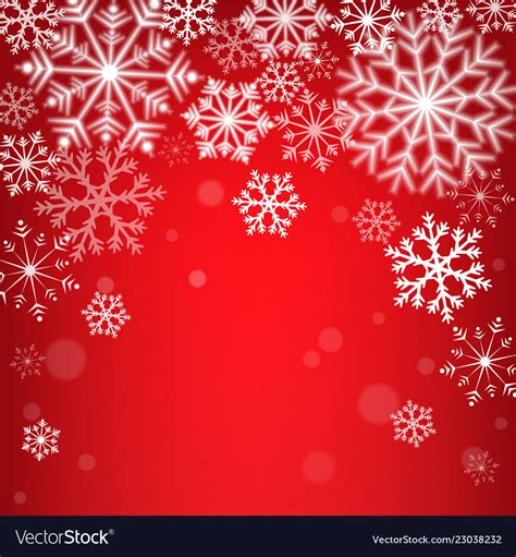 Christmas snowflakes on red background Royalty Free Vector