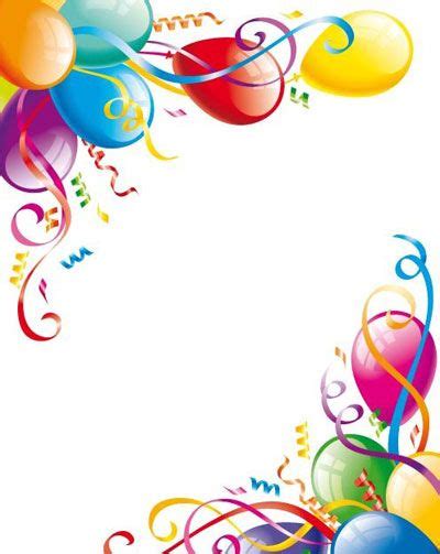 Birthday Borders - Free Printable Borders for Birthday Invitations and Cards