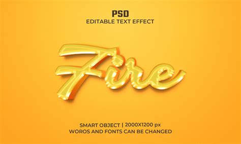 Fire 3D Editable Psd Text Effect Graphic by adesign060 · Creative Fabrica