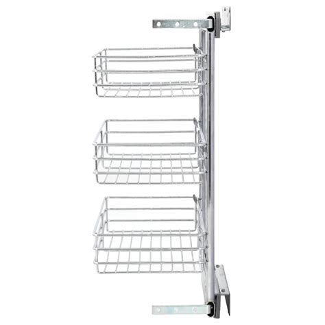 vidaXL 3-Tier Pull-out Kitchen Wire Basket Silver 47x25x56 cm | eBay