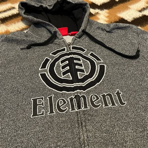 Element Men's Grey and Silver Hoodie | Depop