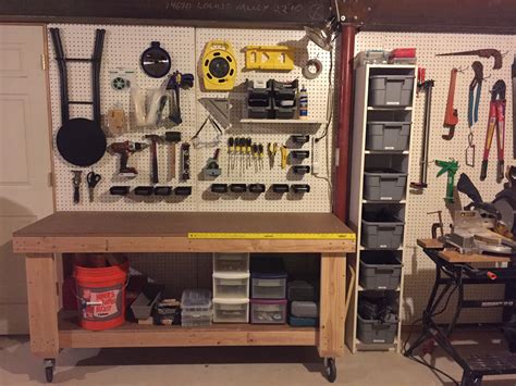 Work bench pegboard tool organization | Tool organization, Workbench, Garage organization