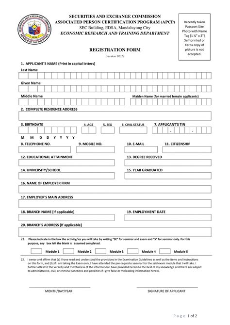 Editable Free 9 Blank Registration Forms In Pdf Parish Registration Form Template Word ...