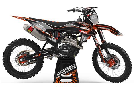 Custom dirt bike Graphics kit KTM MOTUL BLACK | custom-graphics-mx