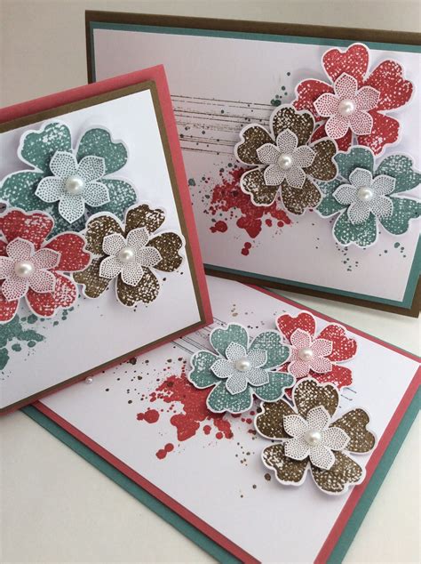 Stampin' Up! ... handmade cards ... layered flowers and grunge ... Karte für alle Gelegenhe ...