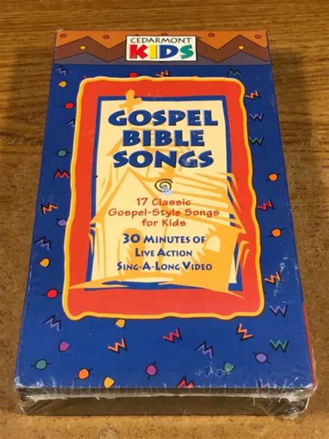 GOSPEL BIBLE SONGS VHS VCR Video Tape Sealed Cedarmont Kids RARE $41.75 - PicClick CA