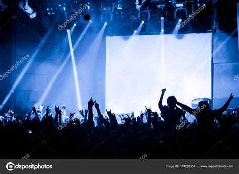 Empty Concert Stage With Crowd