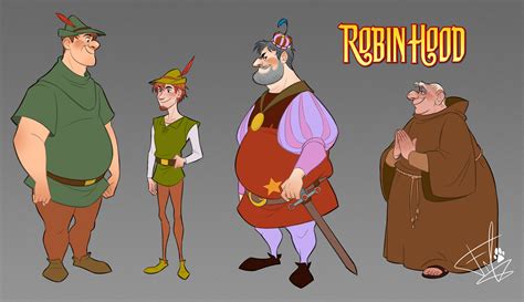 Federica Messina - Robin Hood (Disney) - Character studies