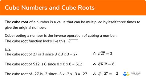 Cube Numbers and Cube Roots - GCSE Maths Guide & Examples