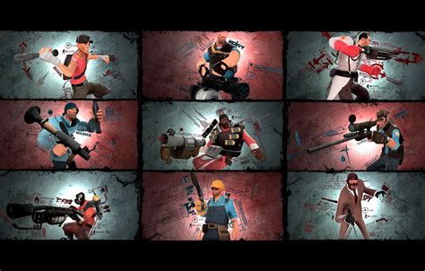 Wallpaper Soldiers, Team Fortress 2, Medic, characters, Sniper, Scout, Sniper, Soldier ...