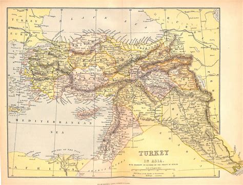 Turkey, Turkey in Asia, Map, 1897