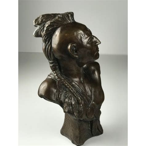 Vintage Indian Chief of Black Hawk Art Bronze Statue - 17” | Chairish