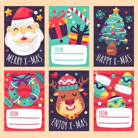 Cute Christmas Gift Card 1334849 Vector Art at Vecteezy