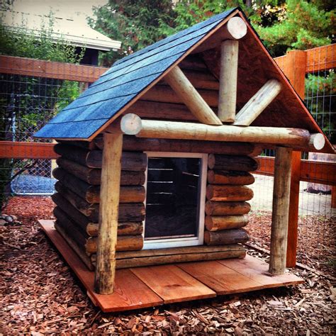 Pin by Emma Wegner Morrison on Woodworking | Dog house diy, Rustic dog houses, Log cabin dog house